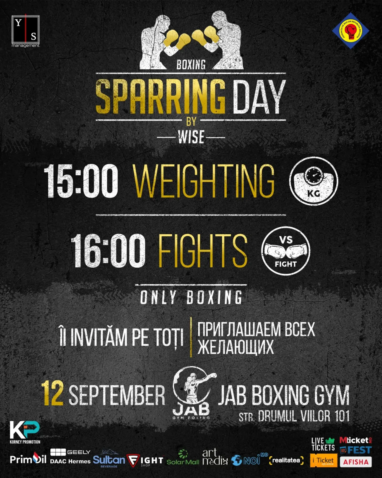 Boxing Sparring Day – Ziua de Sparring la Box în Chișinău